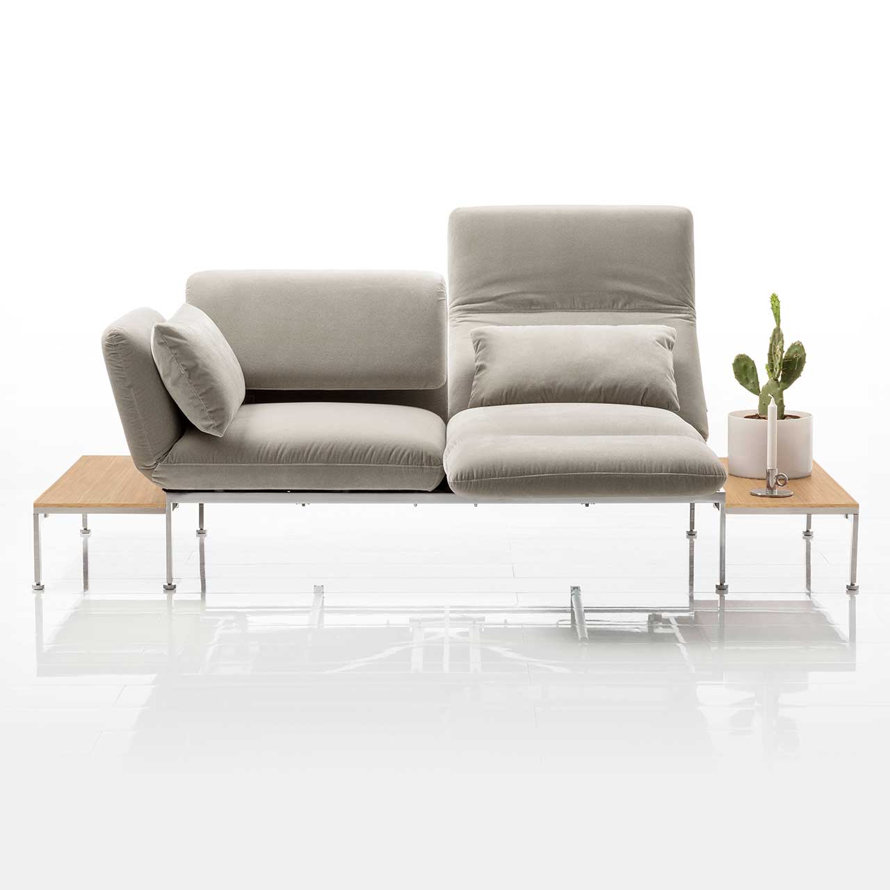 Andocktisch brühl roro Andocktisch Eiche hell Sofa der Serie roro mit Andocktisch rechts und links in Eiche hell.