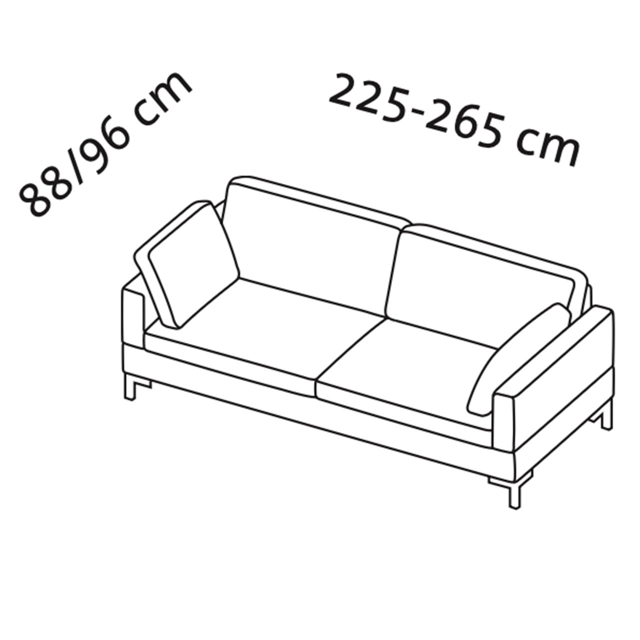 Maßzeichnung alba system 45512 Maßzeichnung alba system Sofa 45512