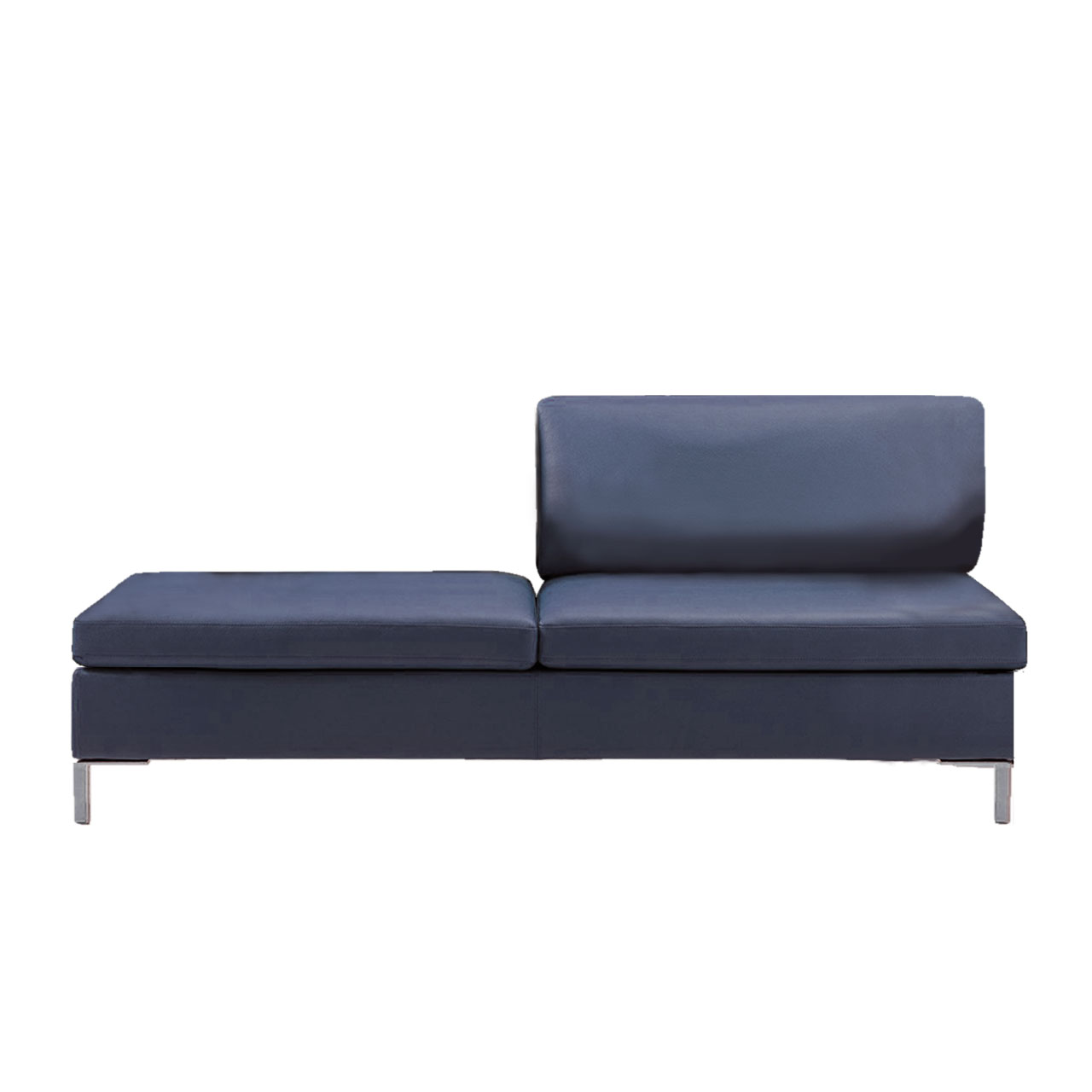 Bruehl_alba_system_V1 Opendend links offen in blauem Leder.