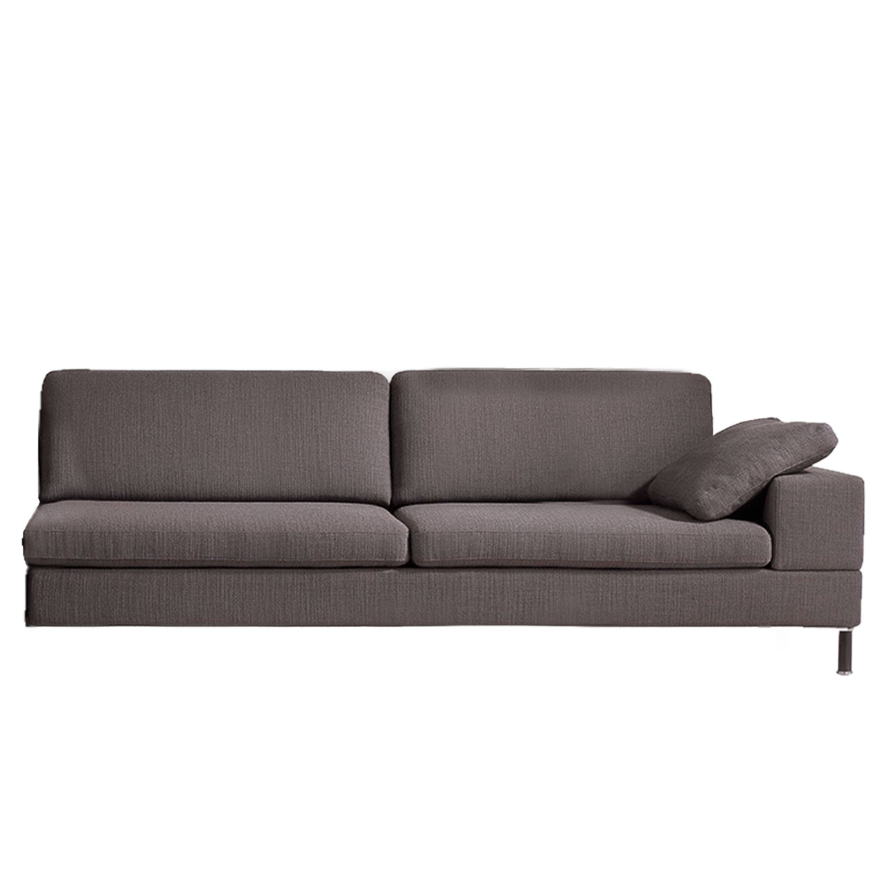 Bruehl_alba_anstellsofa_4_rechts Graues Anstellsofa mit Armlehne rechts.