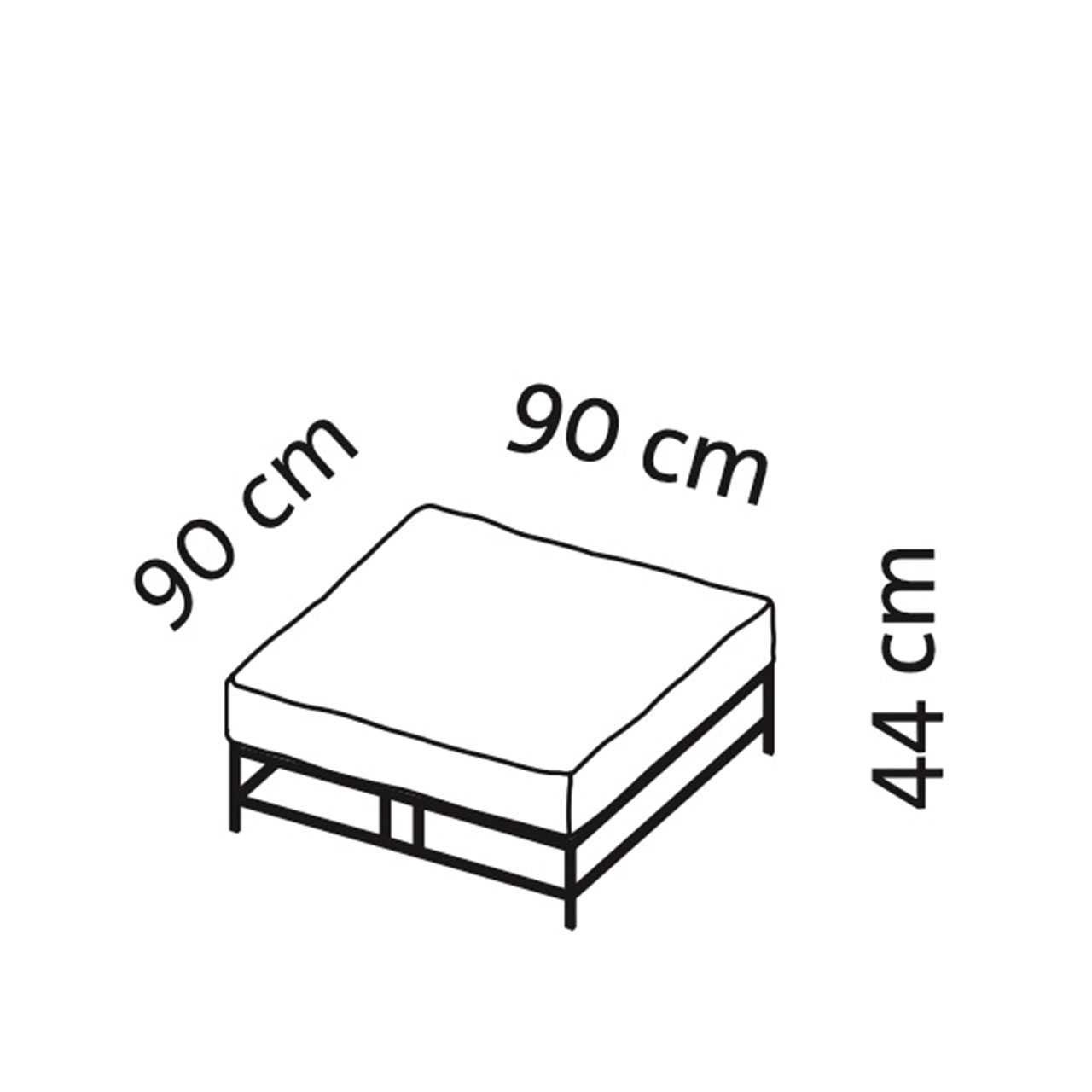Maßzeichnung brühl easy pieces 62062 Maßzeichnung brühl easy pieces Hocker