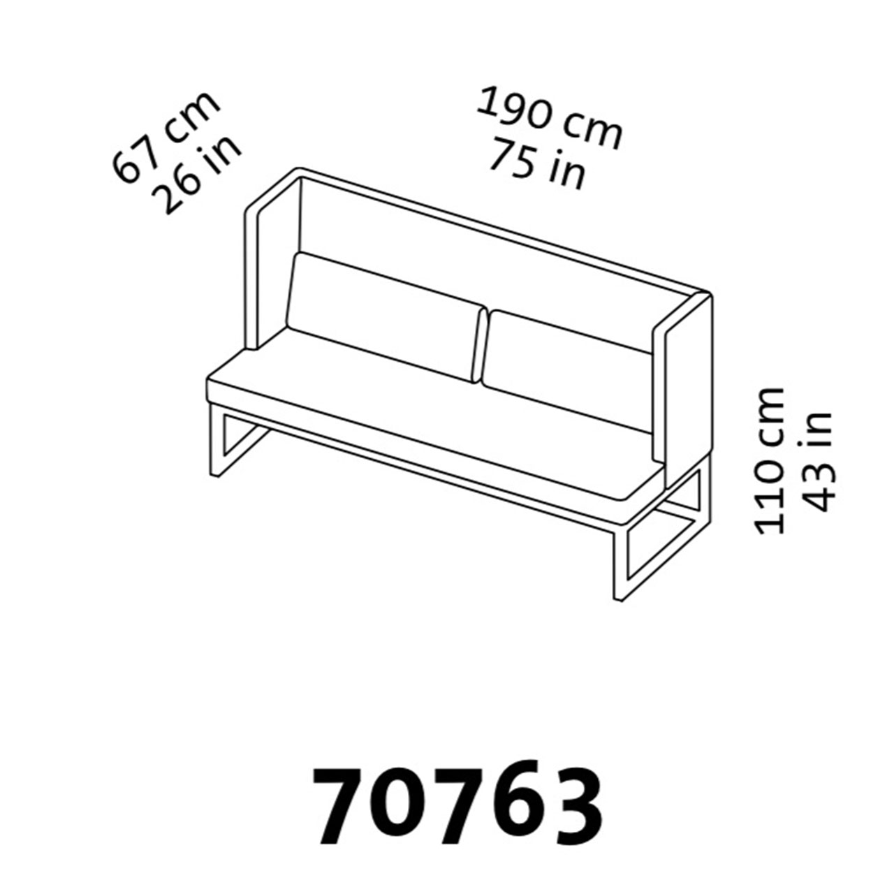 Maßzeichnung brühl belami 707663 Maßzeichnung brühl belami high Polsterbank