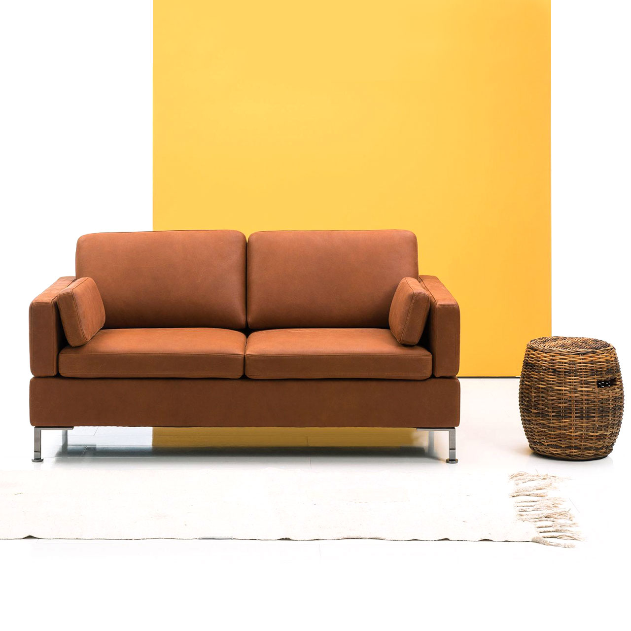 brühl alba - Sofa 2-Sitzer Braunes Sofa mit zwei Sitzplätzen.