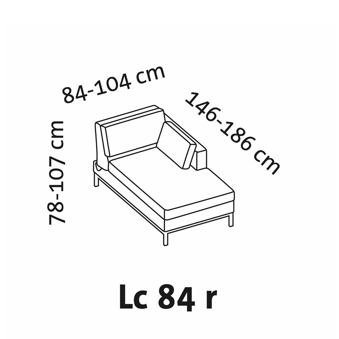 Maßzeichnung brühl tomo compact 72639 Maßzeichnung brühl tomo compact Longchair