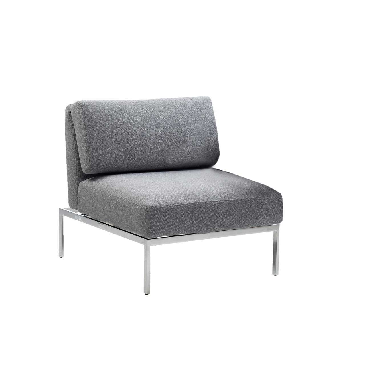 Zwischenelement brühl roro small soft 77017 Zwischenelement mit einem Sitzplatz der Serie roro small soft in grauem Stoff.