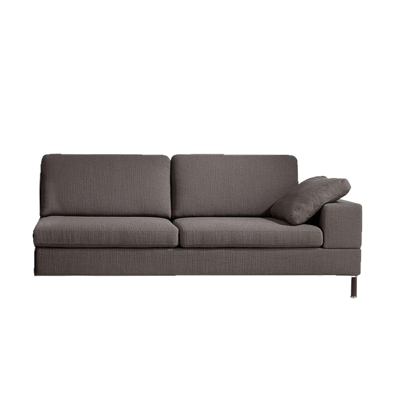 brühl alba - Anstellsofa 67619 Dunkelbraunes Anstellsofa mit Armlehne rechts.