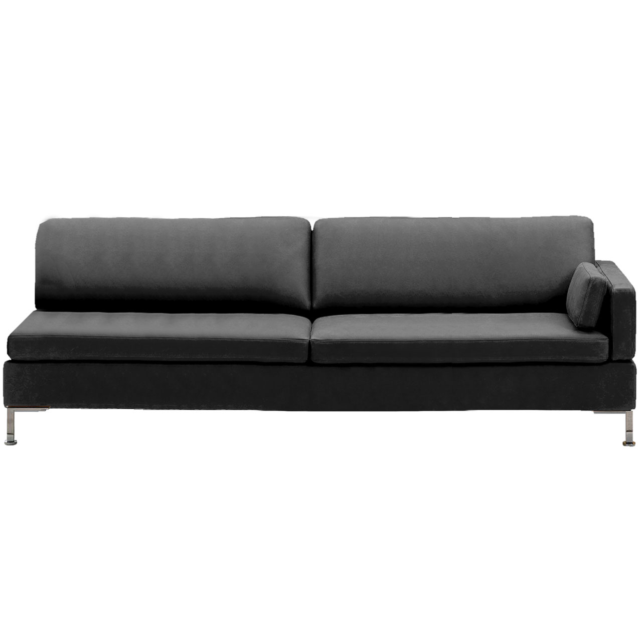 Bruehl_alba_Z1-Anstellsofa Anstellsofa in schwarzem Leder.