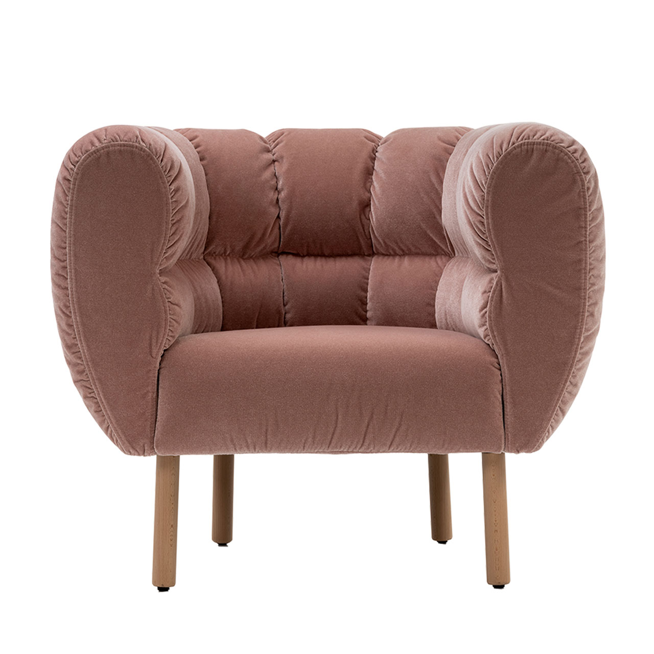 brühl magnolia - Sessel 73001 brühl magnolSessel der Serie brühl magnolia mit braunem Stoff bezogen und Füßen in hellem Holz.ia - Sessel 73001