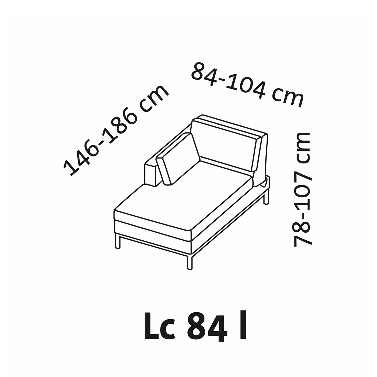 Maßzeichnung brühl tomo compact 72638 Maßzeichnung brühl tomo compact Longchair