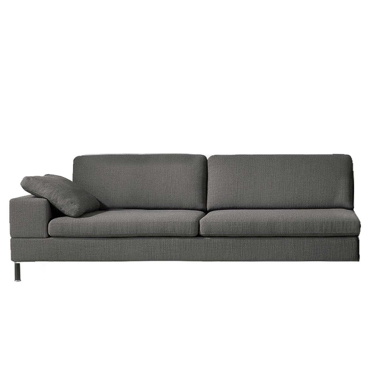 Bruehl_alba_anstellsofa_4_links Graues Anstellsofa mit Armlehne links.