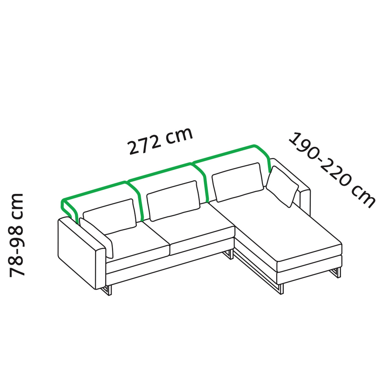 Maßzeichnung brühl embrace 69622 + 69637 Maßzeichnung brühl embrace Garnitur