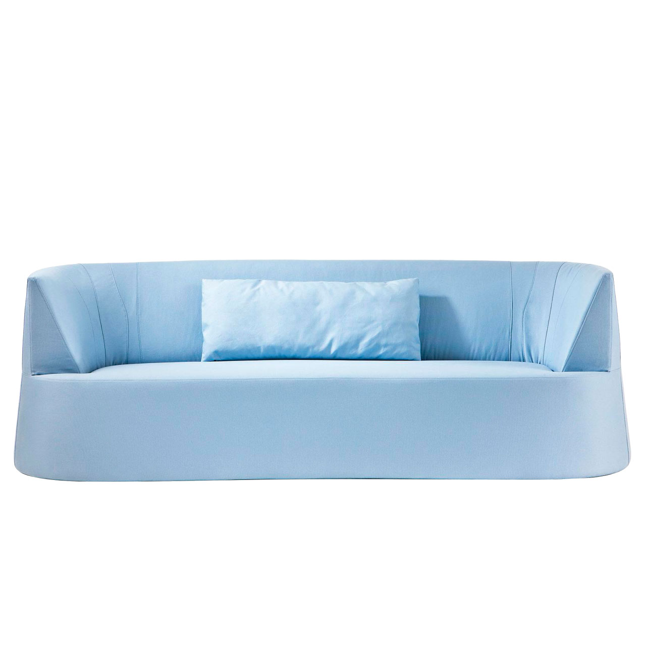 brühl powder Sofa 58810 Hellblaues Ledersofa.