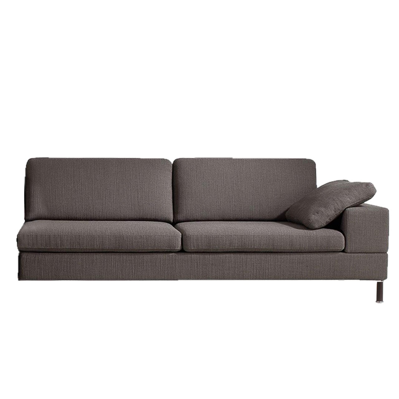 brühl alba - Anstellsofa 67621 Dunkelbraunes Anstellsofa mit Armlehne rechts.