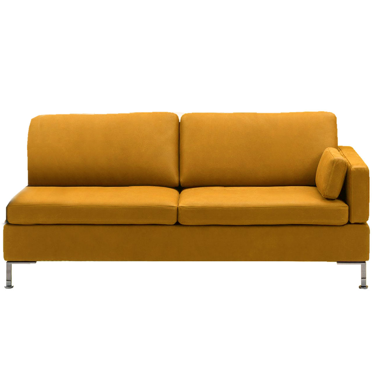 Bruehl_alba_W2-Anstellsofa Anstellsofa in caramellfarbenem Leder.