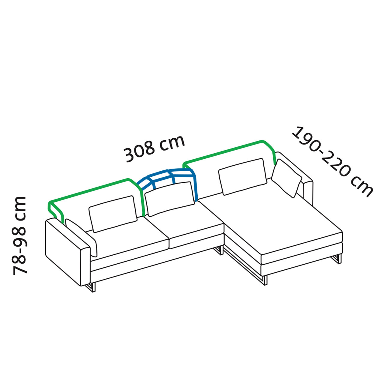 Maßzeichnung brühl embrace 69624 + 69639 Maßzeichnung brühl embrace Garnitur