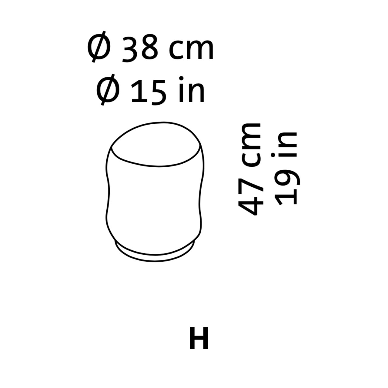 Maßzeichnung brühl lemon-blossom 63461 Maßzeichnung brühl lemon-blossom Hocker