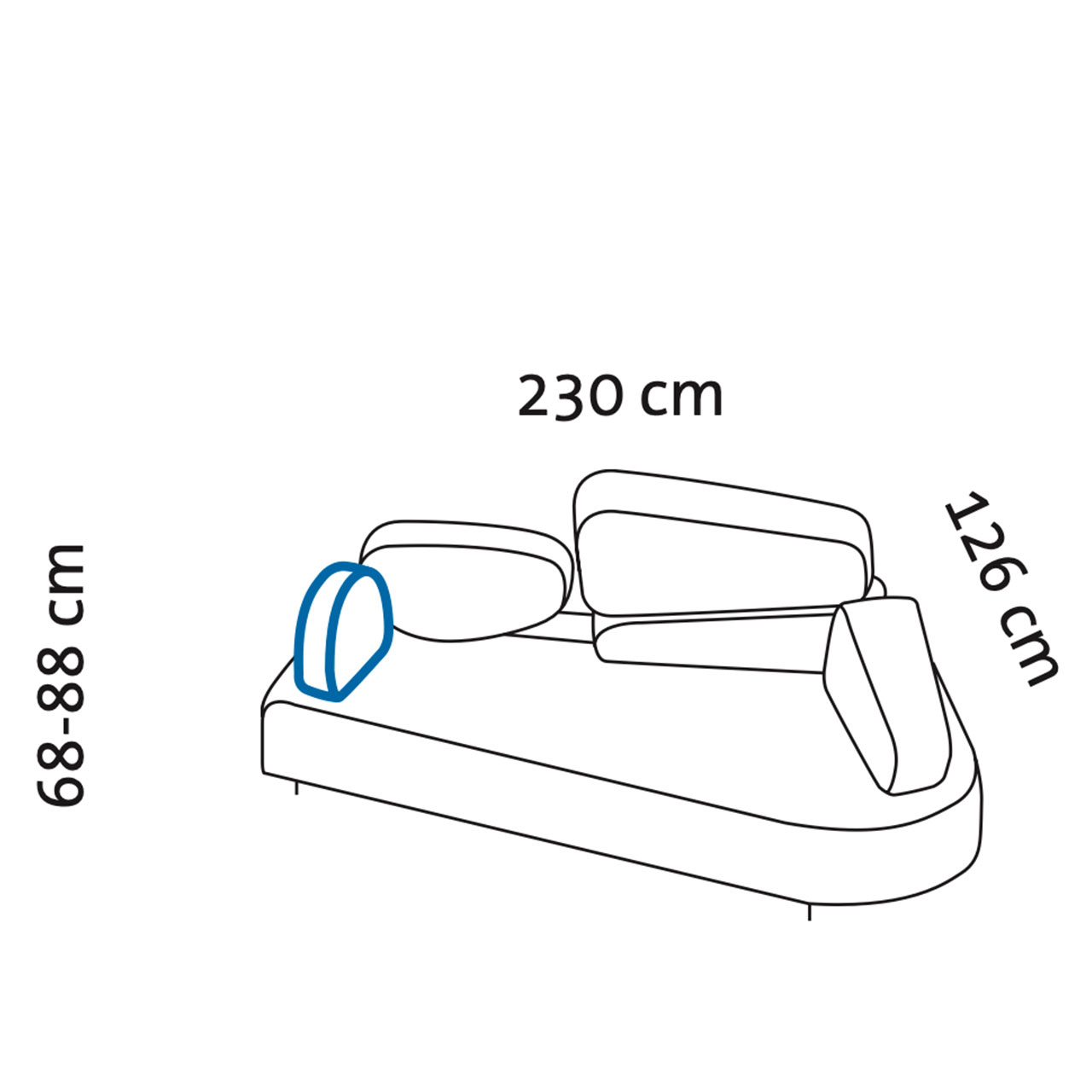 Maßzeichnung brühl mosspink 56397 Maßzeichnung brühl mosspink Sofa
