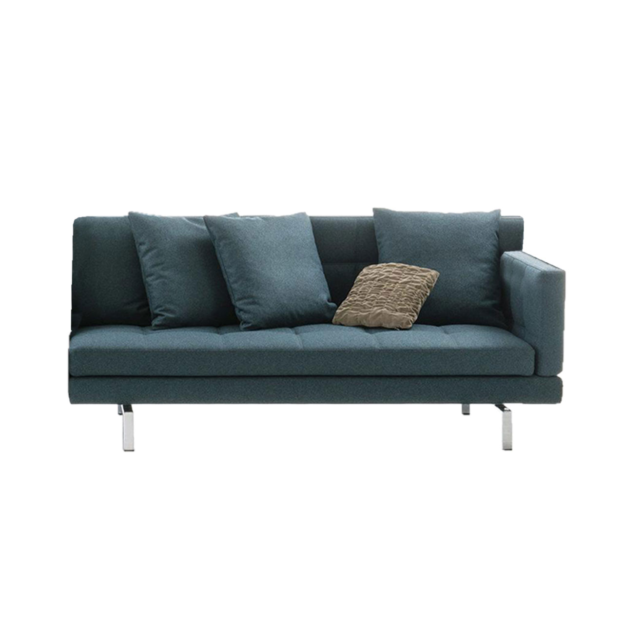 brühl amber Anstellsofa 3-Sitzer rechts Grünes Anstellsofa mit schmaler Armlehne auf der rechten Seite.