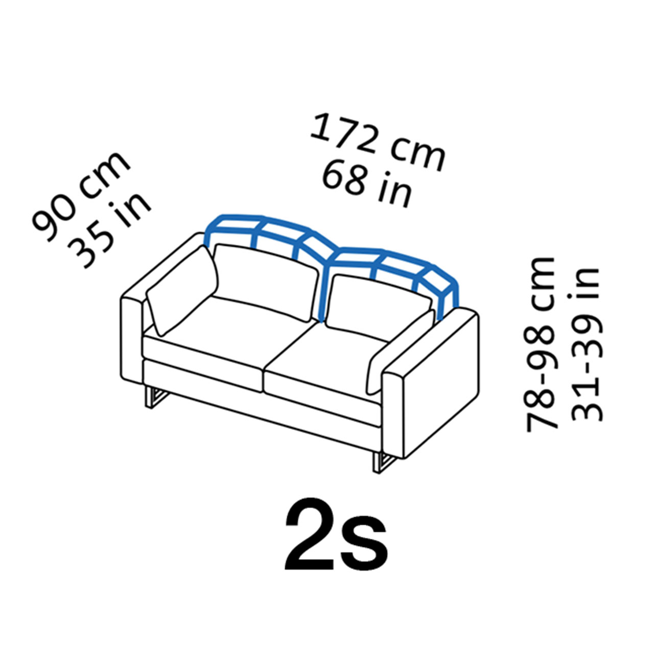 Maßzeichnung brühl embrace 69605 Maßzeichnung brühl embrace Sofa