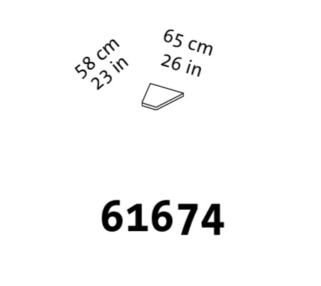 Maßzeichnung brühl add1 61674. Maßzeichnung für das Tablar add1 61674.