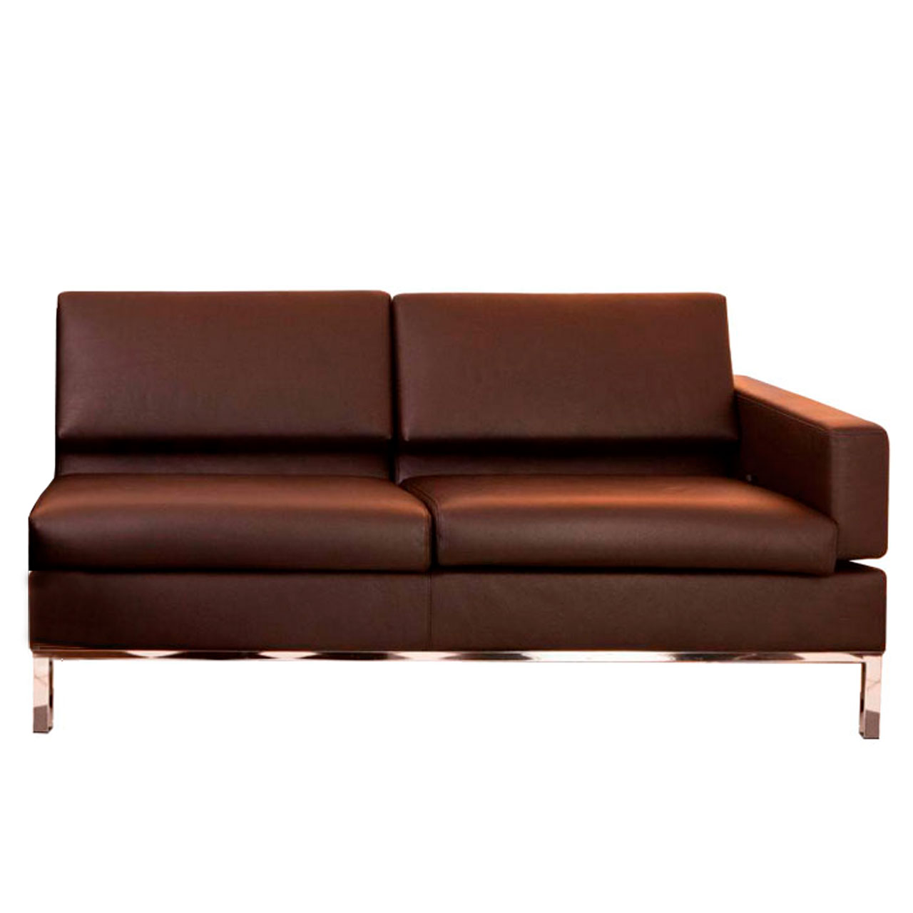 brühl tomo - Anstellsofa 3-Sitzer Dunkelbraunes Anstellsofa mit 3 Sitzplätzen. Die Armlehne befindet sich rechts.