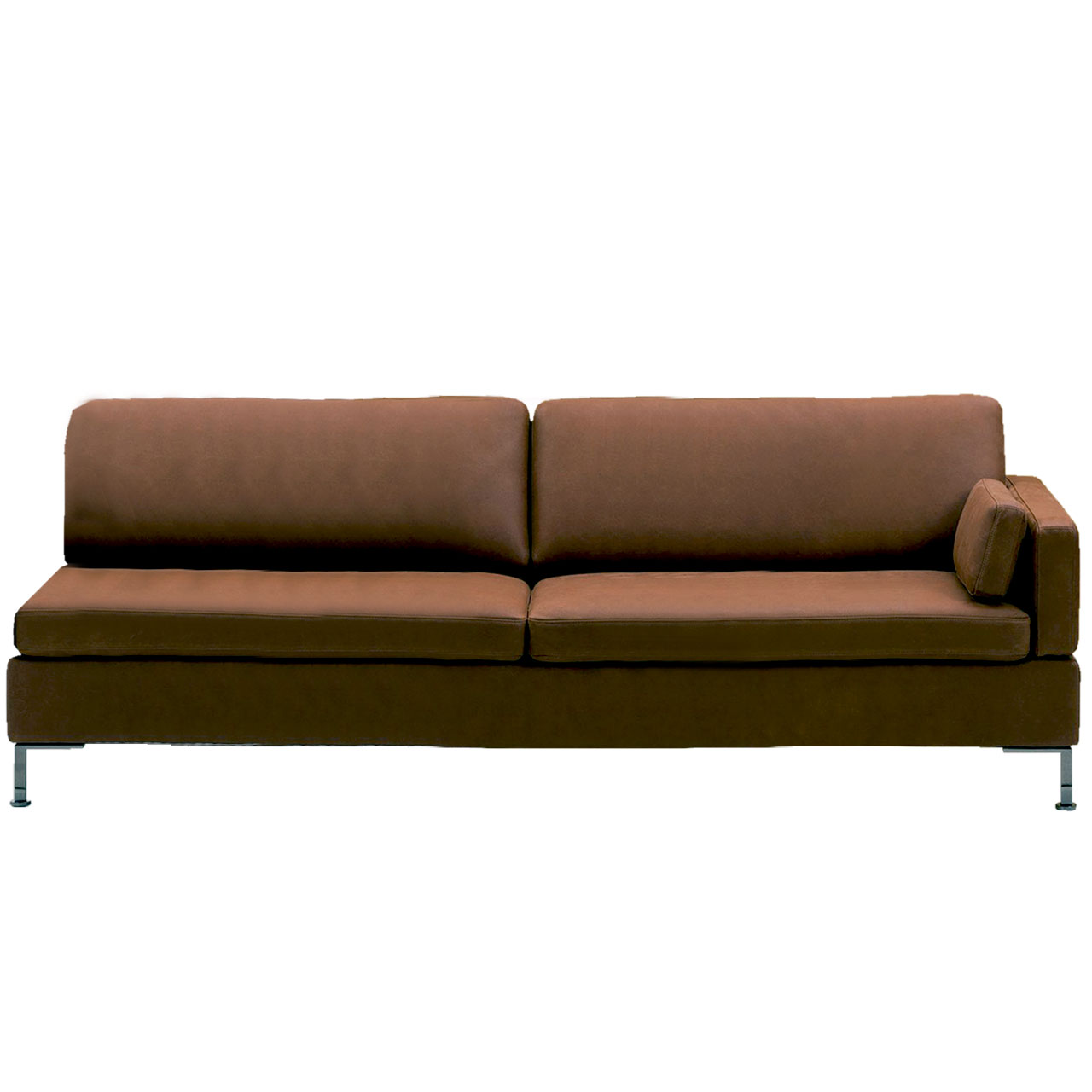 Bruehl_alba_Y2-Anstellsofa Anstellsofa in braunem Leder.