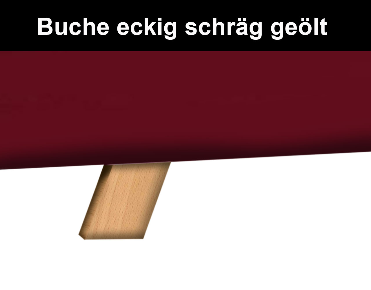 bruehl-mosspink-Buche Detailansicht Holzfuß für brühl mosspink Buche geölt