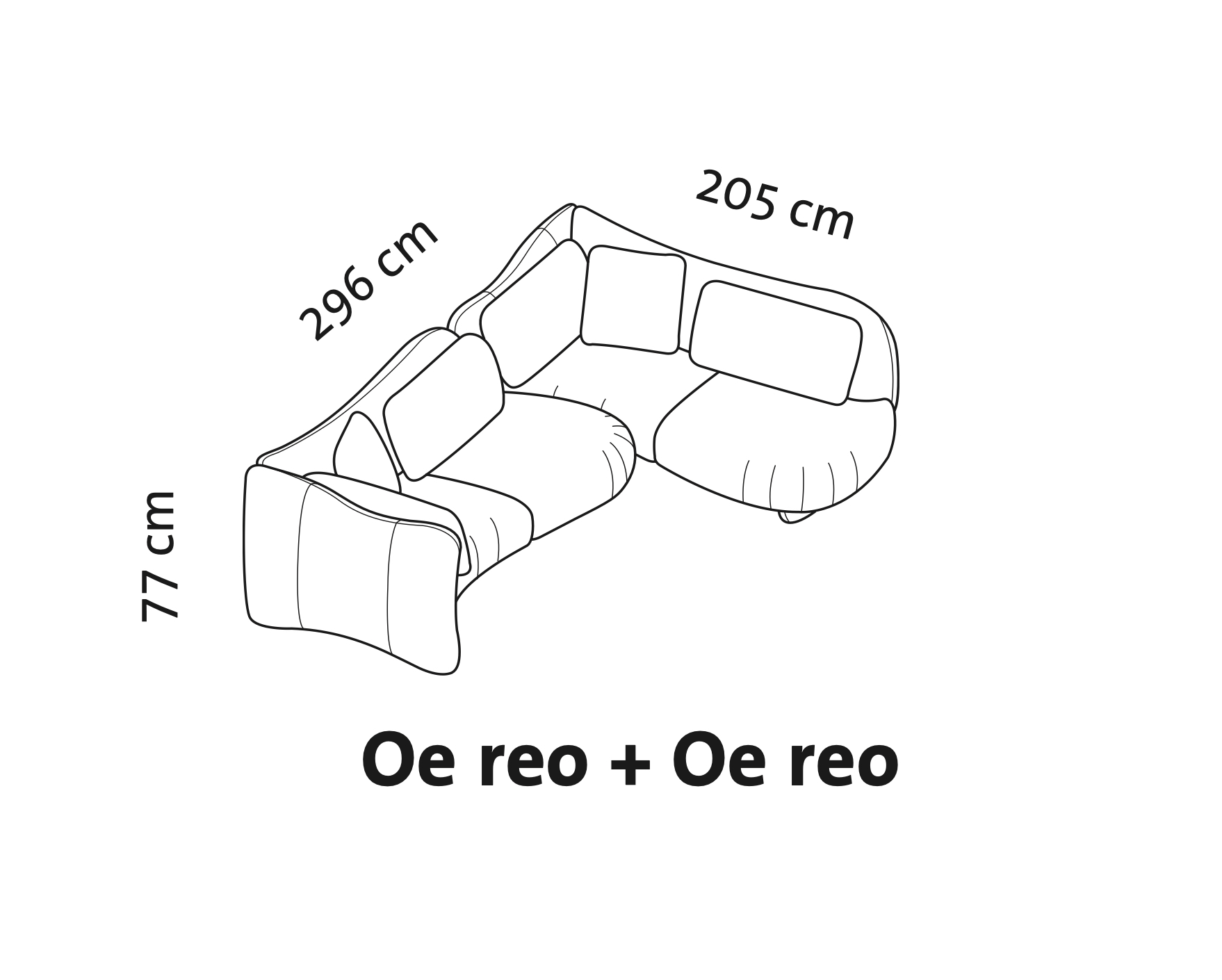 Maßzeichnung brühl bongo bay lounge 74131 + 74131 Maßzeichnung brühl bongo bay lounge Eckgarnitur