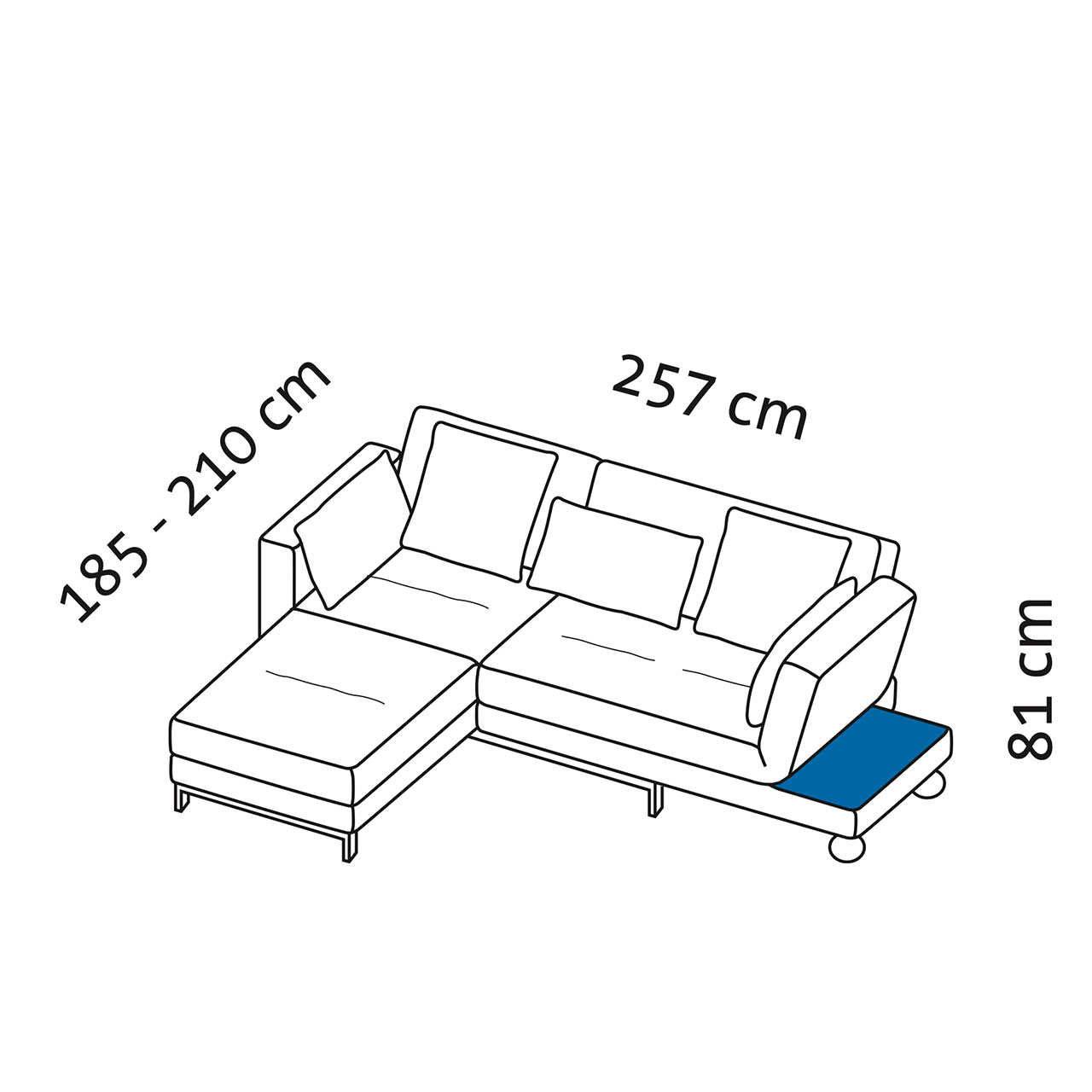 Maßzeichnung brühl four-two soft 68877 Maßzeichnung brühl four-two soft Eckgarnitur