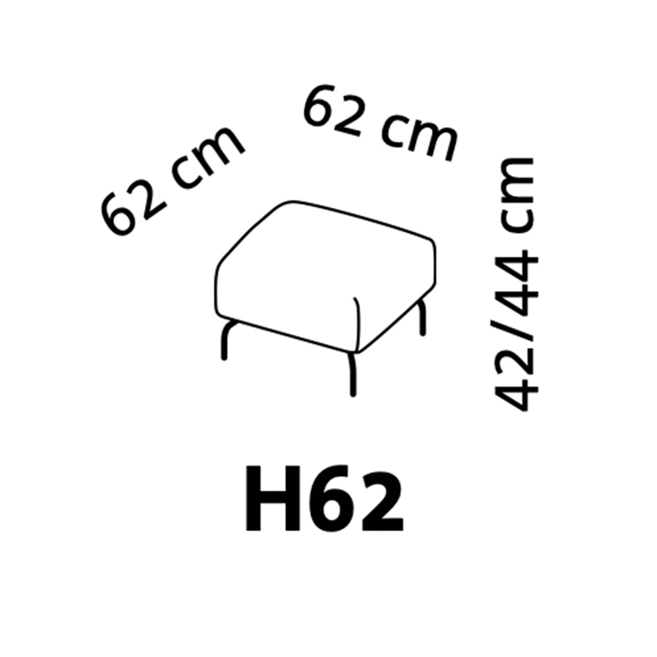 Maßzeichnung brühl magnolia 73062 Maßzeichnung brühl magnolia Hocker 73062
