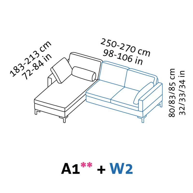Maßzeichnung alba system A1 + W2