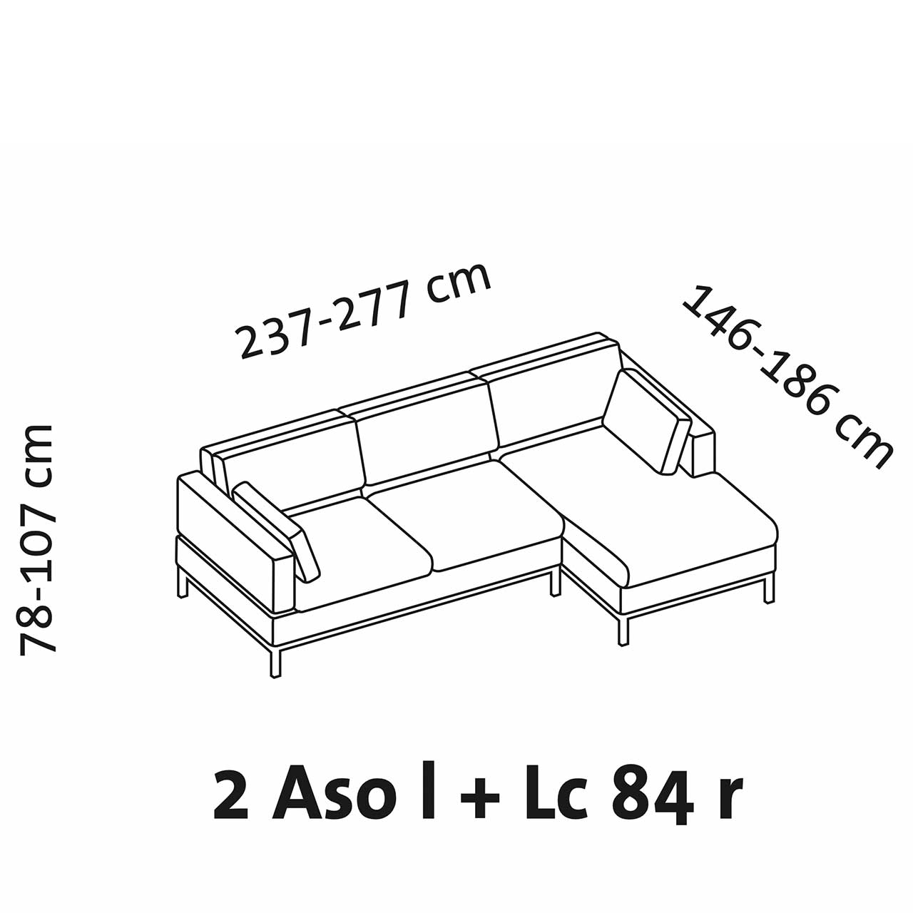 Maßzeichnung brühl tomo compact 72630 + 72639 Maßzeichnung brühl tomo compact Eckgarnitur