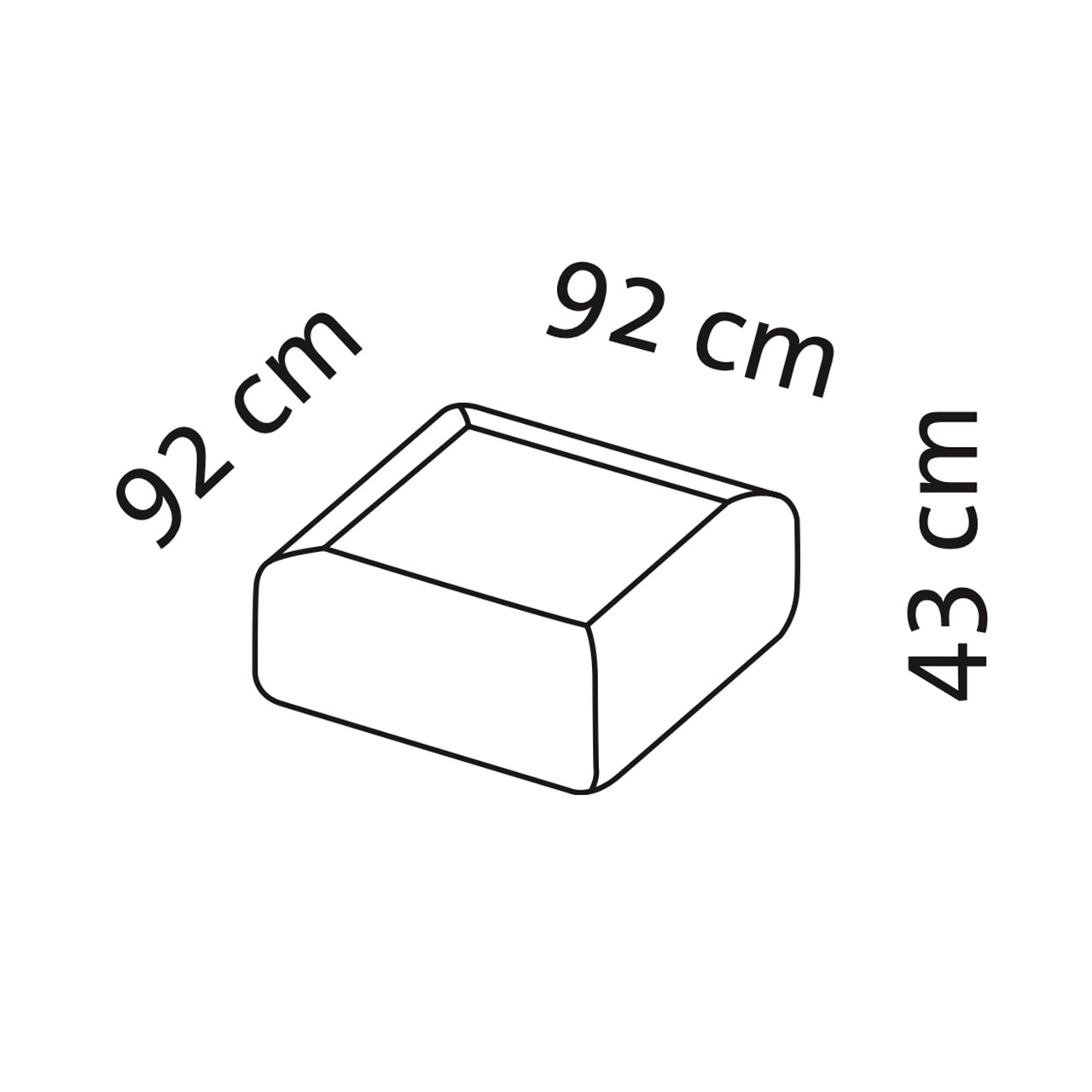 Maßzeichnung brühl all together Hocker 73660. Maßzeichnung für den all together Hocker 73660.