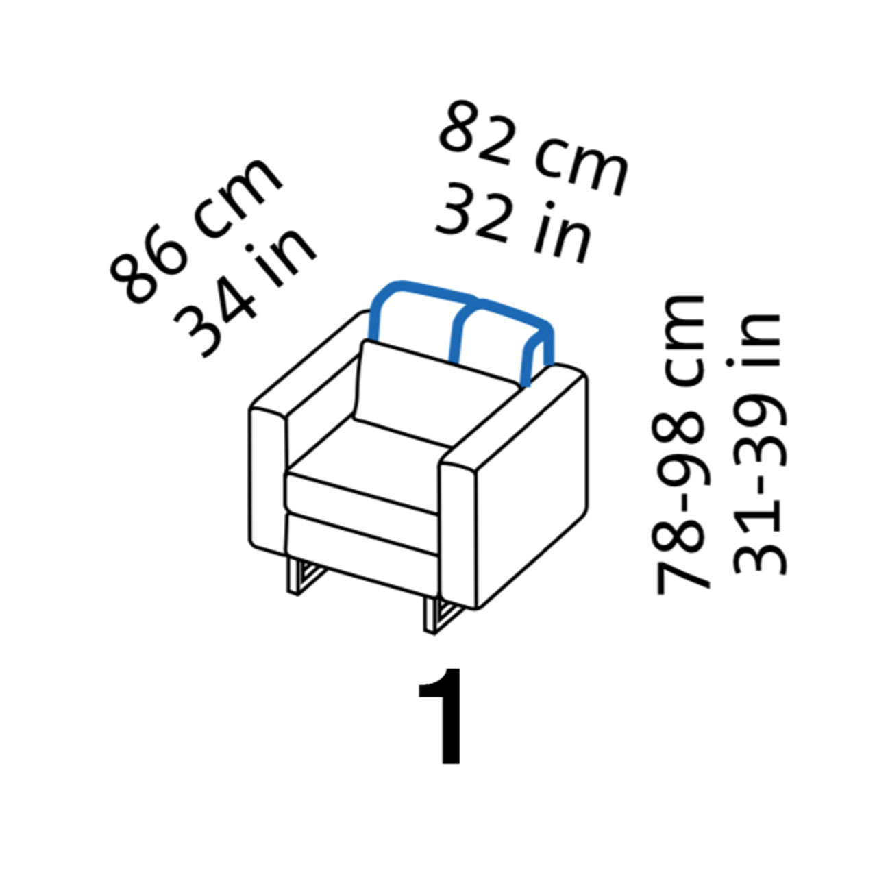 Maßzeichnung brühl embrace 69601 Maßzeichnung brühl embrace Sessel