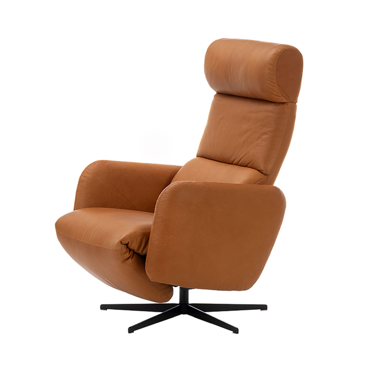 brühl tele-marc 74801 Relaxsessel in braunem Leder.