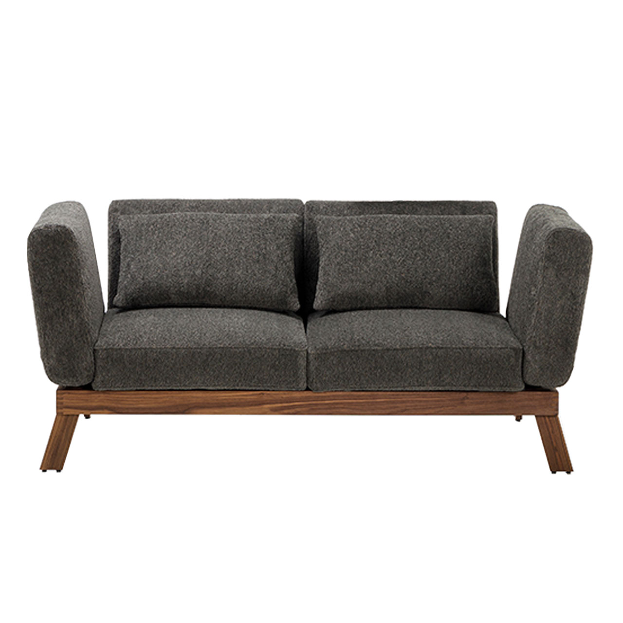 brühl lofoten lounge - Sofa-2,5 73408 Sofa der Serie brühl lofoten Lounge. Die Polster sind mit einem anthrazitfarbenen Stoff bezogen, das Untergestell ist in Walnuss.