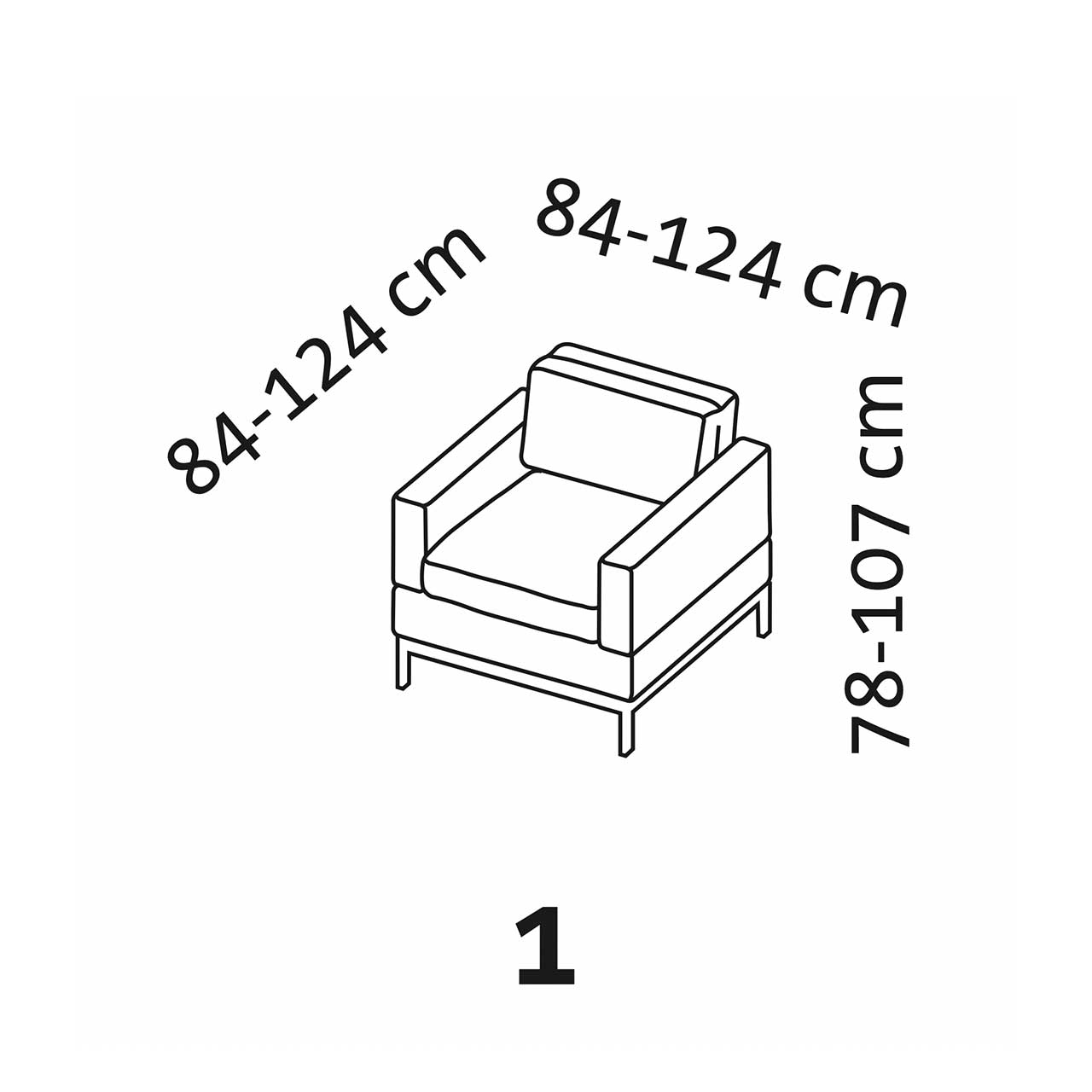 Maßzeichnung brühl tomo soft 72401  Maßzeichnung brühl tomo soft  Sessel
