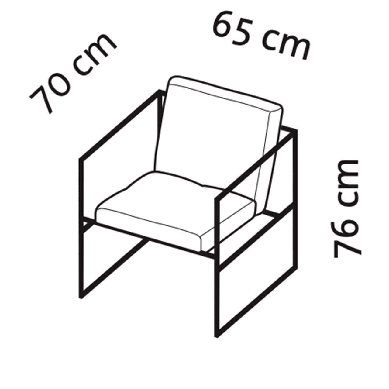 Maßzeichnung brühl grace Sessel 68004. Maßzeichnung für den Sessel grace 68004.