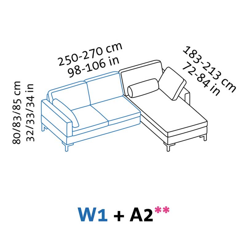 Maßzeichnung system W1 + A2