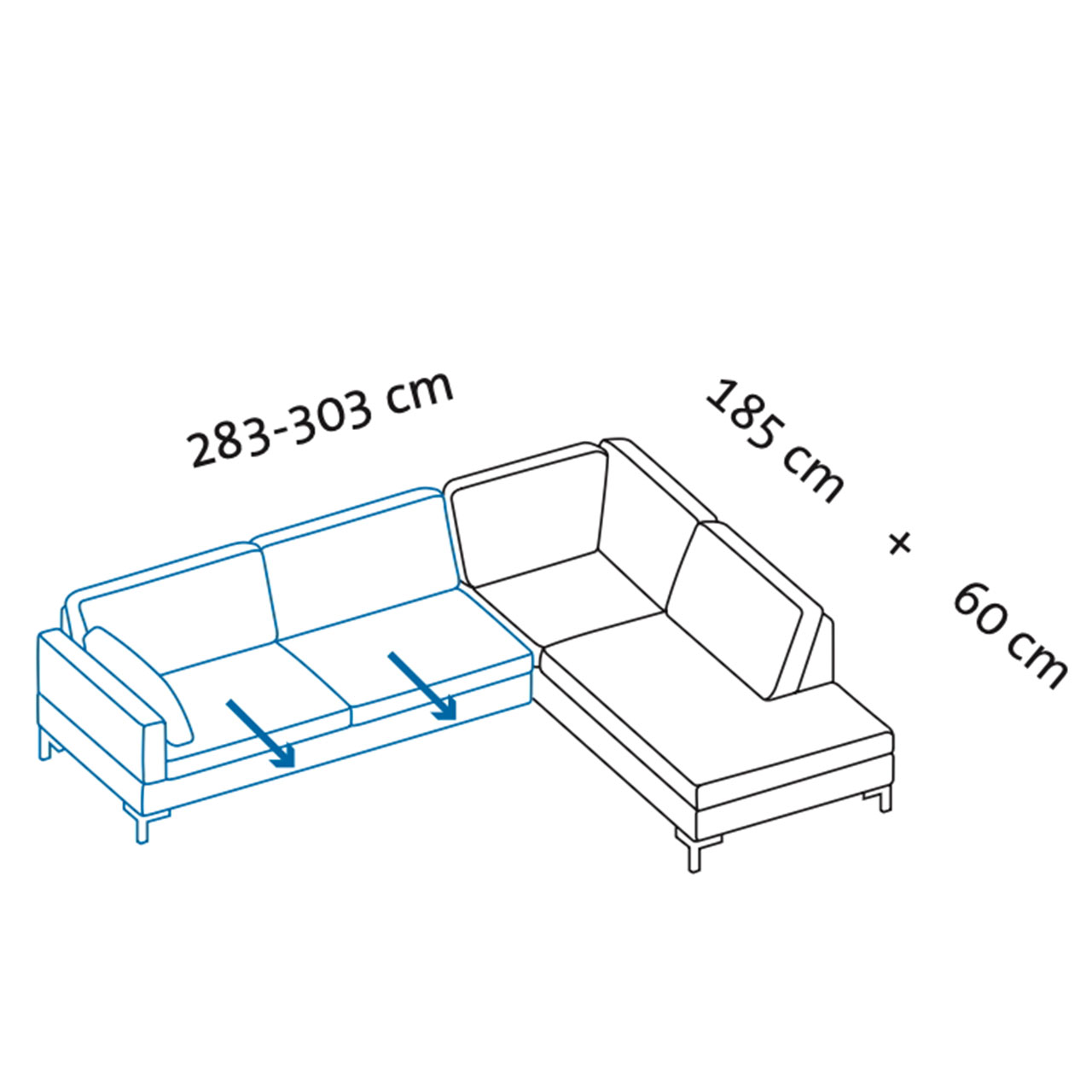 Maßzeichnung alba Garnitur Y1 + D2