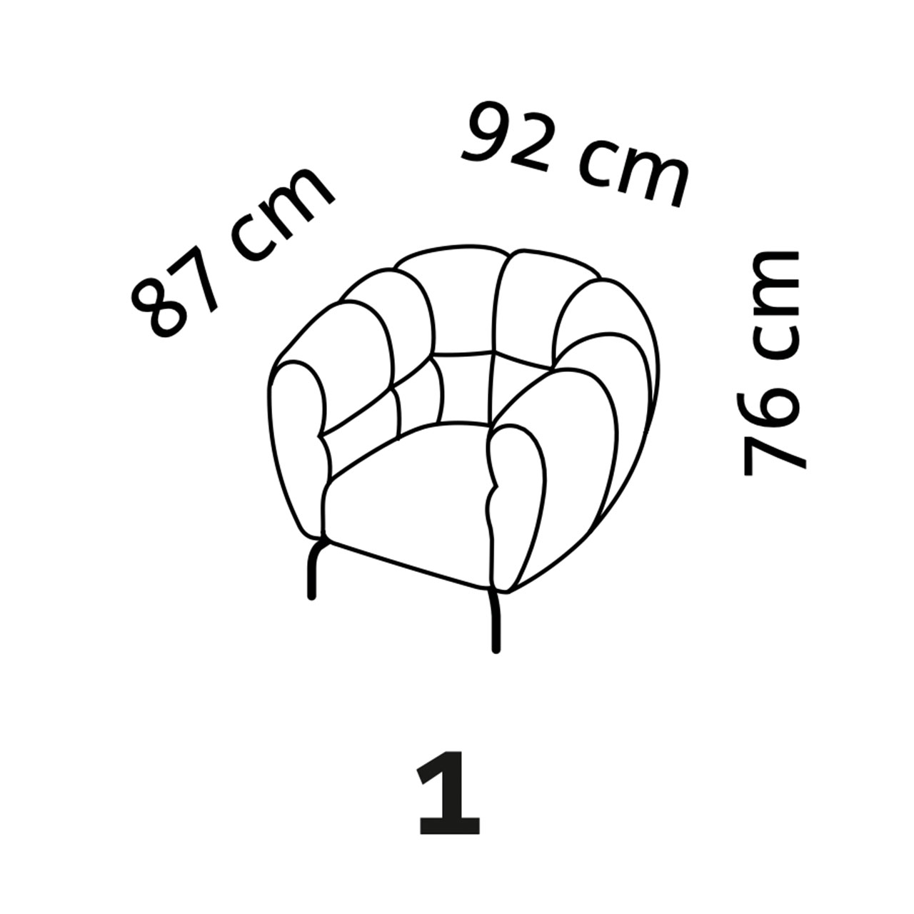 Maßzeichnung brühl magnolia 73001 Maßzeichnung brühl magnolia Sessel 73001