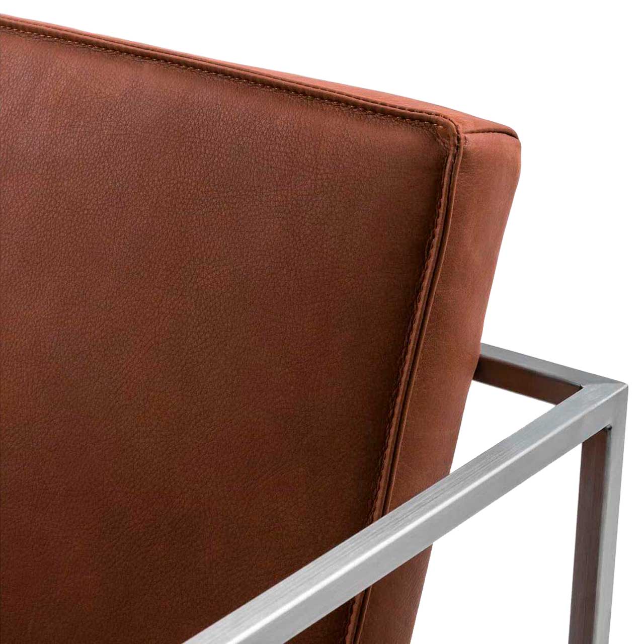 brühl grace metall smooth Leder braun Detailansicht Polsterung Leder braun für brühl grace metal smooth.