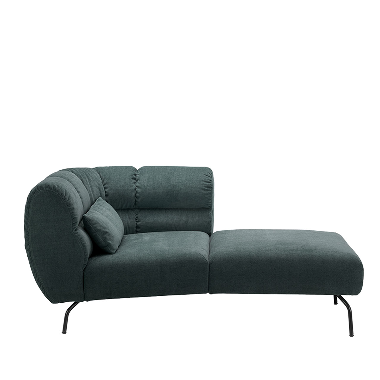 brühl magnolia - Longchair rechts 73031 Longchair der Serie brühl magnolia in dunkelgrünem Stoff.