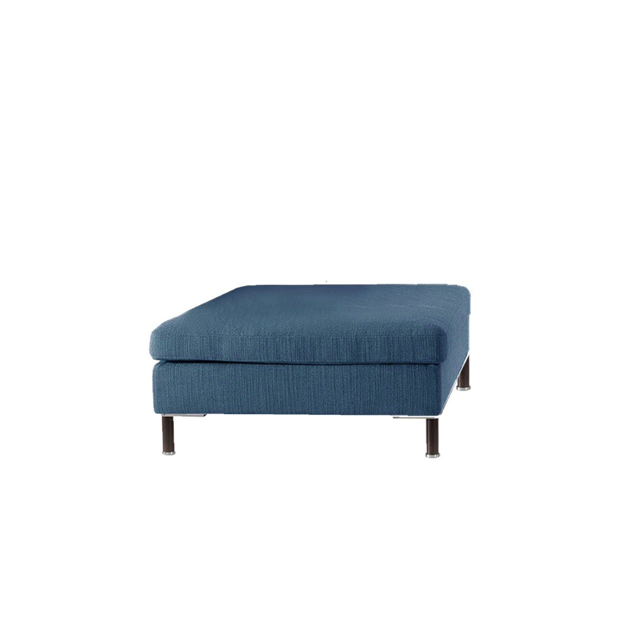 brühl alba - Hocker system Dunkelblauer Hocker mit Füßen in schwarz pulverbeschichtetem Metall.