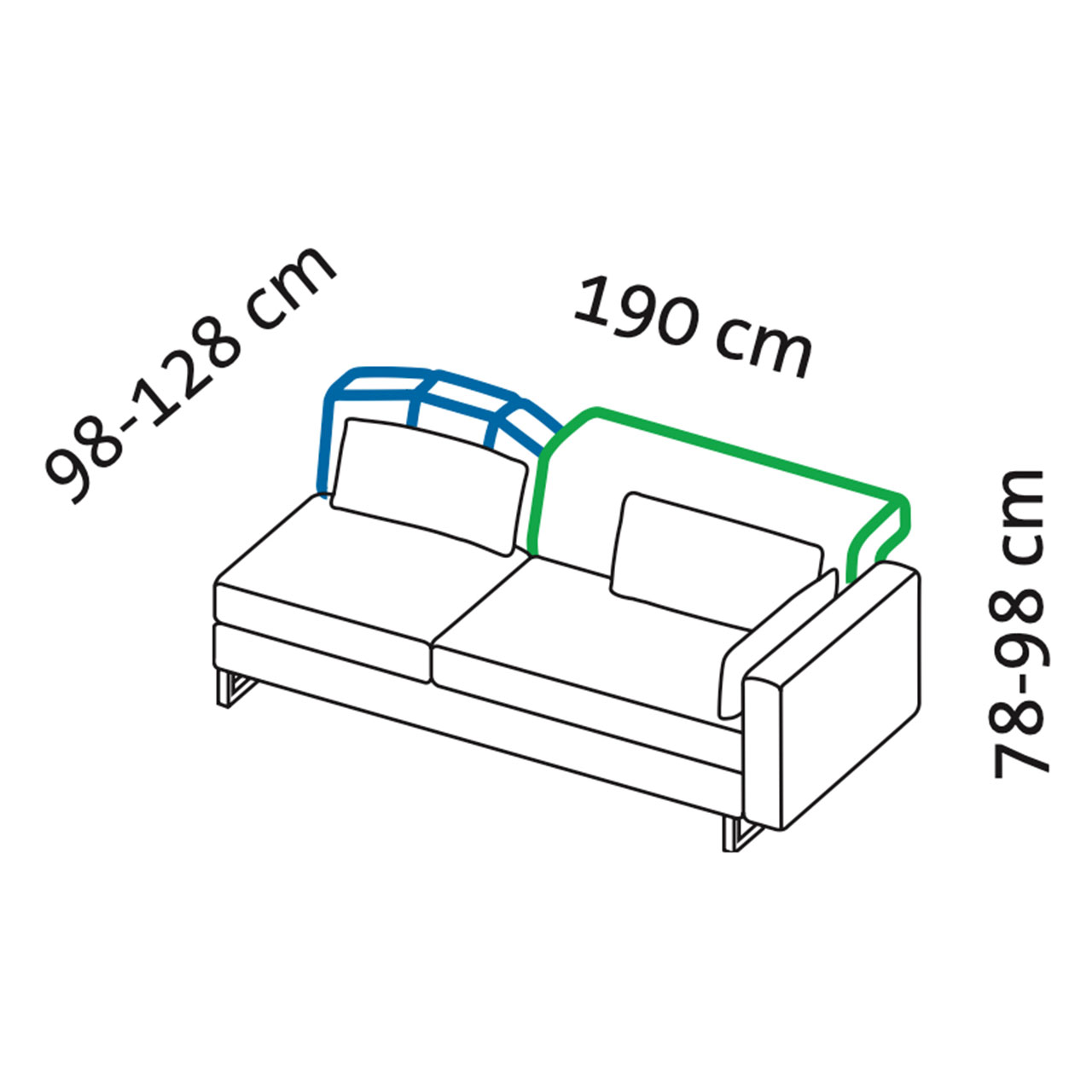 Maßzeichnung brühl embrace 69625 Maßzeichnung brühl embrace Anstellsofa