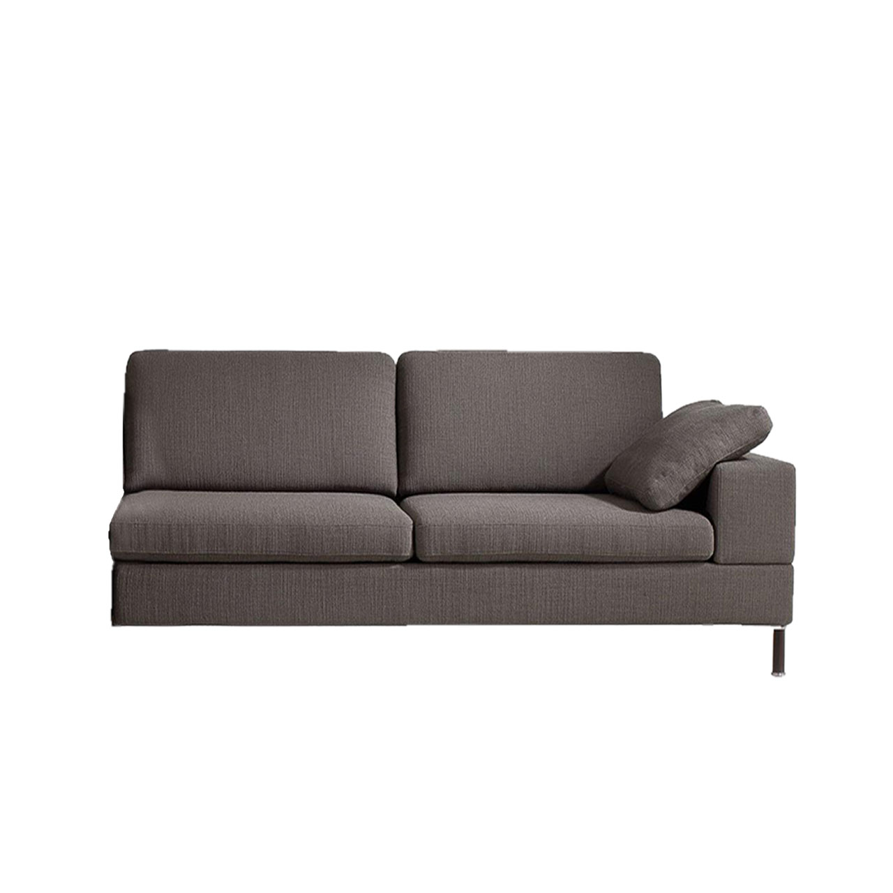 brühl alba - Anstellsofa 67617 Dunkelbraunes Anstellsofa mit Armlehne rechts.