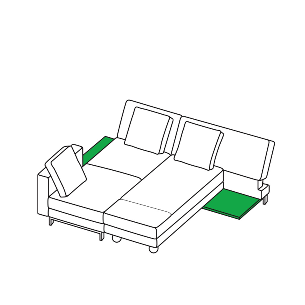 Maßzeichnung brühl four-two compact 68897 Maßzeichnung brühl four-two compact 68897: Umgestellt zu Liegefläche