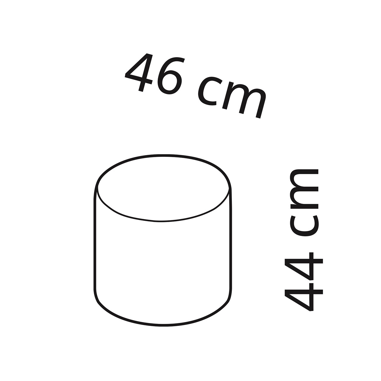 Maßzeichnung brühl armand Hocker 71661. Maßzeichnung für den Hocker armand 71661.