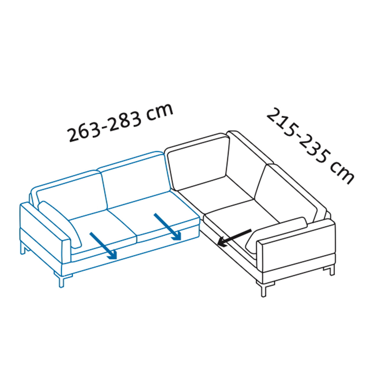 Maßzeichnung alba Garnitur X1 + C2