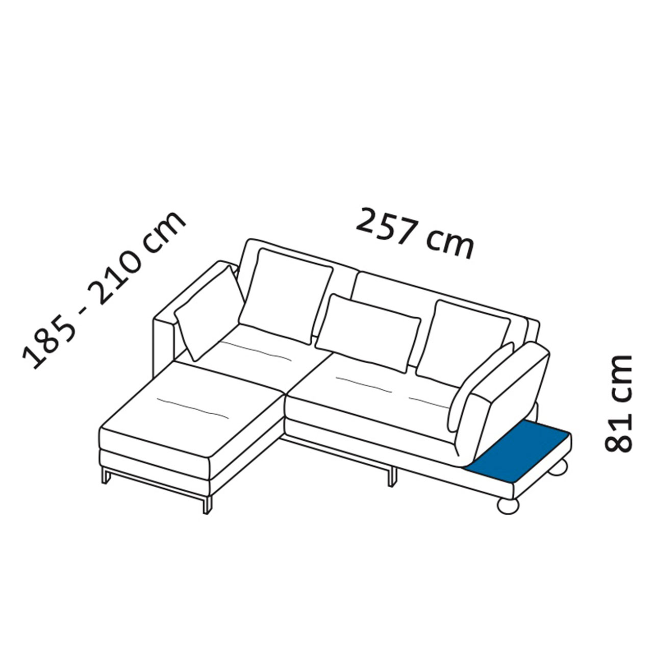 Maßzeichnung brühl four-two soft 68879 Maßzeichnung brühl four-two soft Eckgarnitur